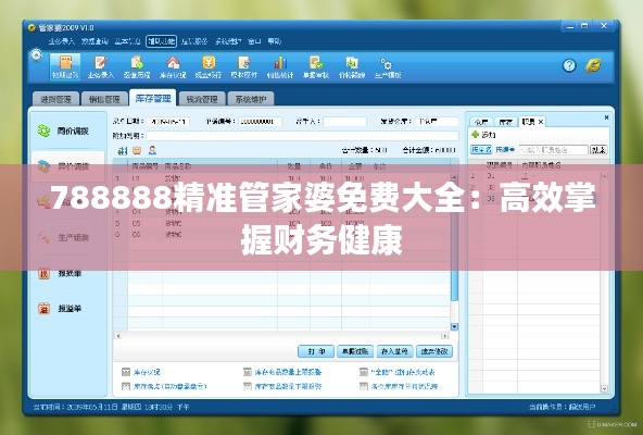 788888精准管家婆免费大全:高效掌握财务健康